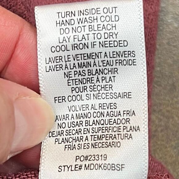 Bobeau Burgundy Mini Long Sleeve Wrap Sweater Dress Large - Picture 8 of 11